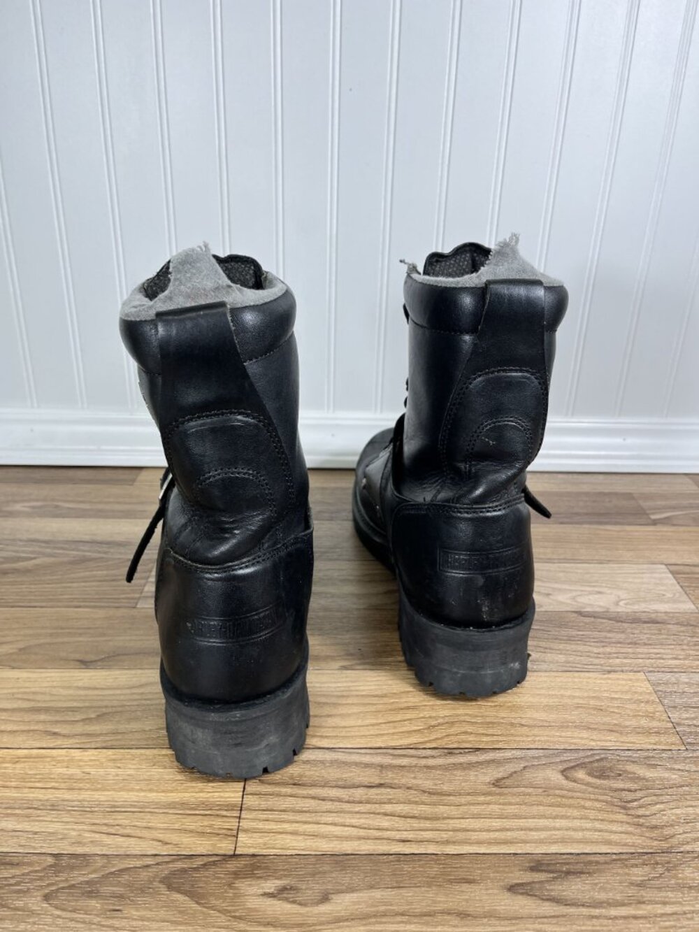 Harley-Davidson Men's Black Leather Lace-Up Buckle Motorcycle Boots Size 11 - Picture 7 of 9